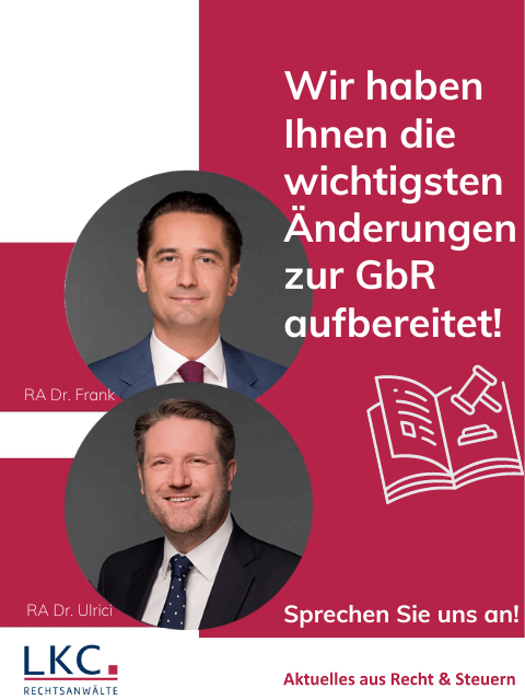 Da MoPeG Tritt In Kraft – Änderung Des Rechts Der GbR Ab 01.01.2024 - LKC